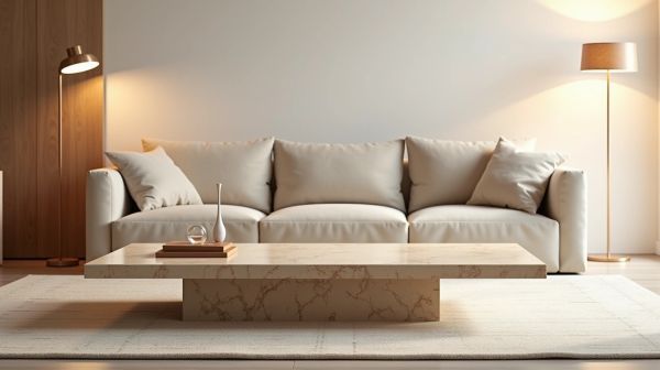 Table basse travertin : style et qualité à portée de main