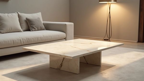 Table basse travertin : style et qualité à portée de main